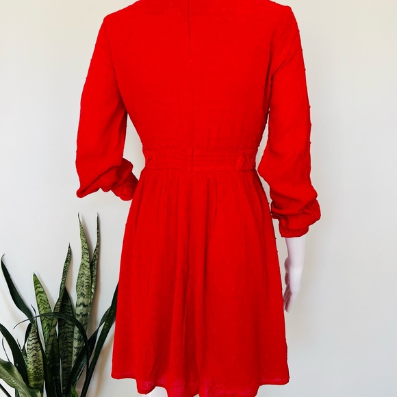 Junior long sleeve red mini dress xs - Picture 5 of 10